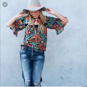 🚫SOLDAnthropologie Maeve Folk Art Kimono top sz6